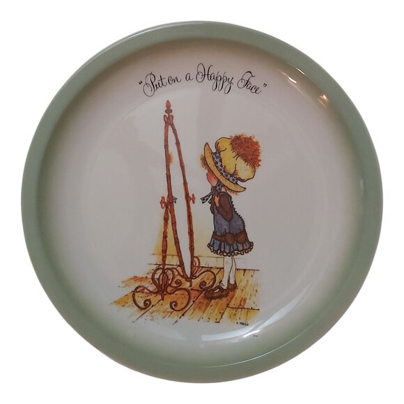 Set of 5 Holly Hobbie Collector’s Plates, Girl Boy Sayings, Light Green Rim, 6 I - Picture 1 of 9